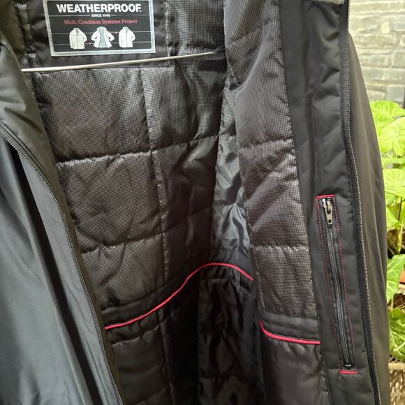 Men’s Weatherproof Dark Grey Quilted, Insulated Windbreaker Jacket size L - Picture 7 of 9